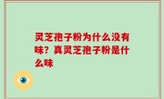 灵芝孢子粉为什么没有味？真灵芝孢子粉是什么味