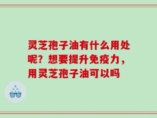 灵芝孢子油有什么用处呢？想要提升免疫力，用灵芝孢子油可以吗