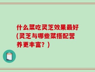 什么菜吃灵芝效果最好(灵芝与哪些菜搭配营养更丰富？)