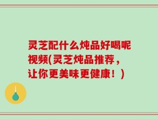 灵芝配什么炖品好喝呢视频(灵芝炖品推荐，让你更美味更健康！)