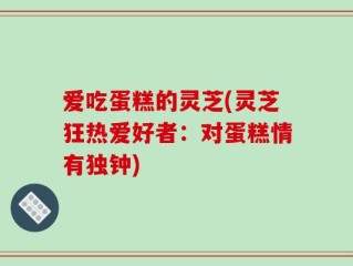 爱吃蛋糕的灵芝(灵芝狂热爱好者：对蛋糕情有独钟)