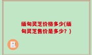 缅甸灵芝价格多少(缅甸灵芝售价是多少？)