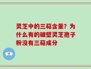 灵芝中的三萜含量？为什么有的破壁灵芝孢子粉没有三萜成分