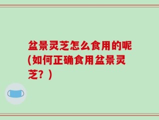 盆景灵芝怎么食用的呢(如何正确食用盆景灵芝？)