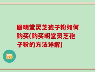 图明堂灵芝孢子粉如何购买(购买明堂灵芝孢子粉的方法详解)