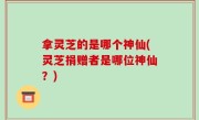 拿灵芝的是哪个神仙(灵芝捐赠者是哪位神仙？)