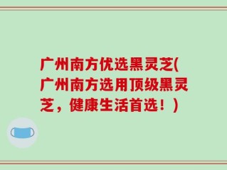 广州南方优选黑灵芝(广州南方选用顶级黑灵芝，健康生活首选！)