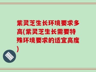 紫灵芝生长环境要求多高(紫灵芝生长需要特殊环境要求的适宜高度)