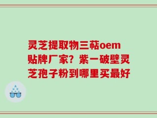 灵芝提取物三萜oem贴牌厂家？紫一破壁灵芝孢子粉到哪里买最好