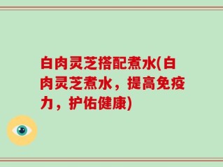 白肉灵芝搭配煮水(白肉灵芝煮水，提高免疫力，护佑健康)