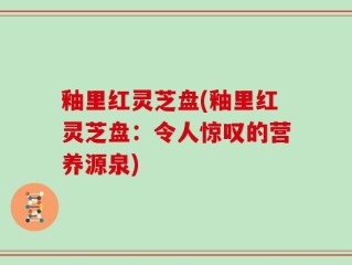 釉里红灵芝盘(釉里红灵芝盘：令人惊叹的营养源泉)