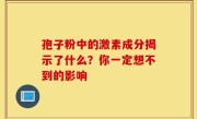 孢子粉中的激素成分揭示了什么？你一定想不到的影响