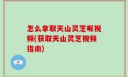 怎么拿取天山灵芝呢视频(获取天山灵芝视频指南)