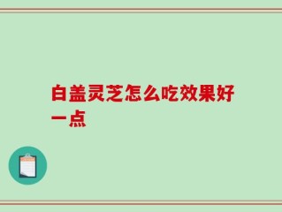 白盖灵芝怎么吃效果好一点