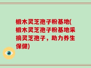 椴木灵芝孢子粉基地(椴木灵芝孢子粉基地采摘灵芝孢子，助力养生保健)