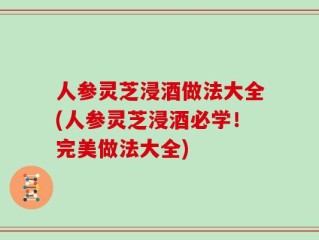 人参灵芝浸酒做法大全(人参灵芝浸酒必学！完美做法大全)