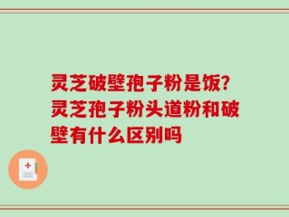 灵芝破壁孢子粉是饭？灵芝孢子粉头道粉和破壁有什么区别吗
