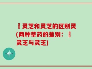 艼灵芝和灵芝的区别灵(两种草药的差别：艼灵芝与灵芝)