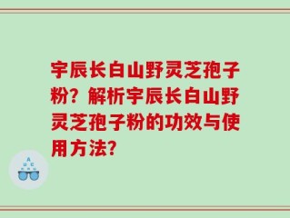 宇辰长白山野灵芝孢子粉？解析宇辰长白山野灵芝孢子粉的功效与使用方法？
