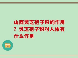 山西灵芝孢子粉的作用？灵芝孢子粉对人体有什么作用