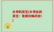 大爷扔灵芝(大爷捡到灵芝：发现珍稀药材！)