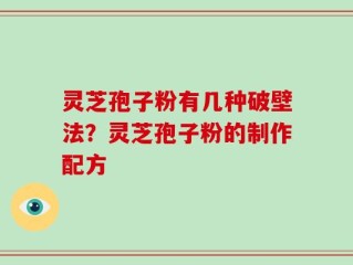 灵芝孢子粉有几种破壁法？灵芝孢子粉的制作配方