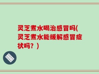灵芝煮水喝治感冒吗(灵芝煮水能缓解感冒症状吗？)