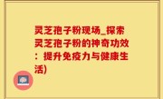 灵芝孢子粉现场_探索灵芝孢子粉的神奇功效：提升免疫力与健康生活)