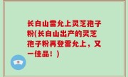 长白山雷允上灵芝孢子粉(长白山出产的灵芝孢子粉再登雷允上，又一佳品！)