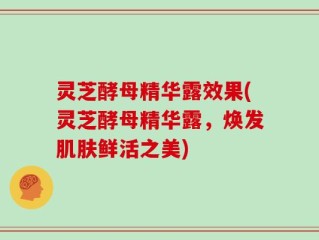 灵芝酵母精华露效果(灵芝酵母精华露，焕发肌肤鲜活之美)