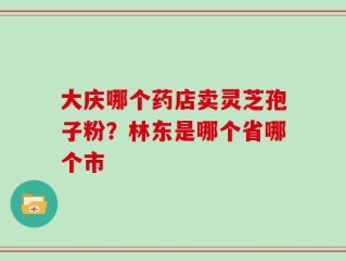 大庆哪个药店卖灵芝孢子粉？林东是哪个省哪个市