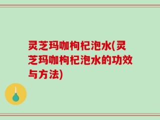 灵芝玛咖枸杞泡水(灵芝玛咖枸杞泡水的功效与方法)