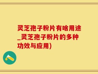 灵芝孢子粉片有啥用途_灵芝孢子粉片的多种功效与应用)