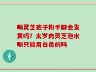 喝灵芝孢子粉手脚会发黄吗？太岁肉灵芝泡水喝只能用白色的吗