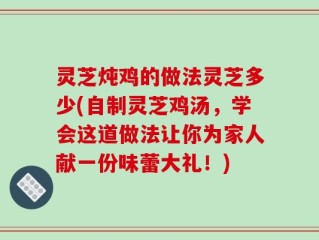 灵芝炖鸡的做法灵芝多少(自制灵芝鸡汤，学会这道做法让你为家人献一份味蕾大礼！)