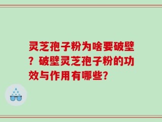 灵芝孢子粉为啥要破壁？破壁灵芝孢子粉的功效与作用有哪些？