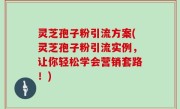 灵芝孢子粉引流方案(灵芝孢子粉引流实例，让你轻松学会营销套路！)