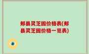 郏县灵芝园价格表(郏县灵芝园价格一览表)