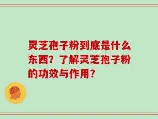 灵芝孢子粉到底是什么东西？了解灵芝孢子粉的功效与作用？