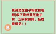 贵州灵芝孢子粉收粉视频(收下贵州灵芝孢子粉，正宗有保障，品质看得见！)