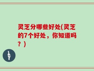 灵芝分哪些好处(灵芝的7个好处，你知道吗？)