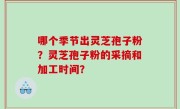 哪个季节出灵芝孢子粉？灵芝孢子粉的采摘和加工时间？