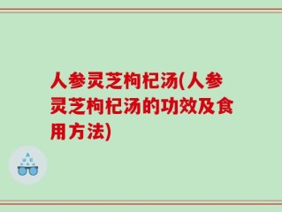 人参灵芝枸杞汤(人参灵芝枸杞汤的功效及食用方法)