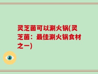 灵芝菌可以涮火锅(灵芝菌：最佳涮火锅食材之一)