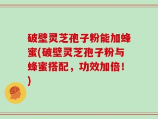 破壁灵芝孢子粉能加蜂蜜(破壁灵芝孢子粉与蜂蜜搭配，功效加倍！)