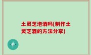 土灵芝泡酒吗(制作土灵芝酒的方法分享)