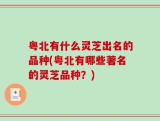 粤北有什么灵芝出名的品种(粤北有哪些著名的灵芝品种？)