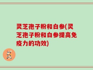 灵芝孢子粉和白参(灵芝孢子粉和白参提高免疫力的功效)