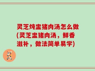 灵芝炖盅猪肉汤怎么做(灵芝盅猪肉汤，鲜香滋补，做法简单易学)