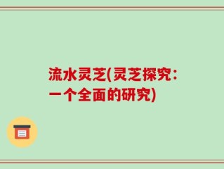 流水灵芝(灵芝探究：一个全面的研究)